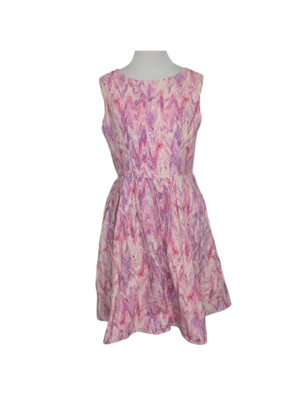 ModCloth Myrtlewood of California Dress Womens Size Large Chalk of the Town Marb